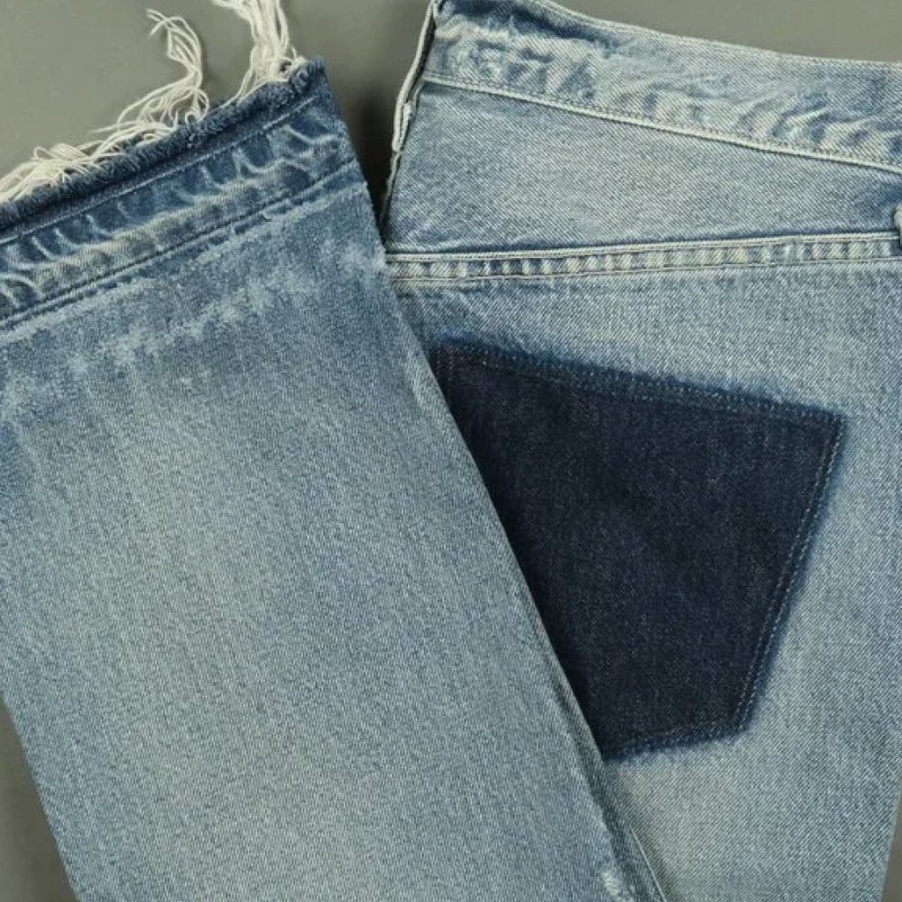 Ayr The Styx Crop Kick Flare Made in USA Denim Jeans in Wolfpack Size 29